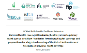 ISQua adds our voice to #WHA76 Statement on Universal Health Coverage